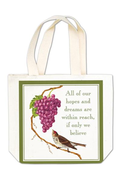 Bird with Grapes Gift Tote