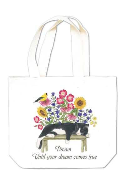 Cat on Bench Gift Tote