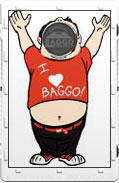 BAGGO Bean Bag Toss Game Fan-Red/Black (1307)