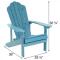 Gardenature Classic Design Adirondack Chair, Blue 2