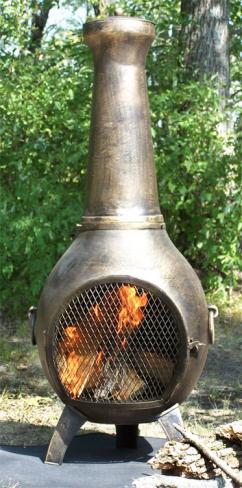 Prairie Style Chiminea Outdoor Fireplace