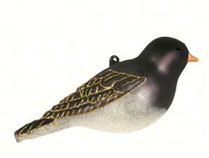  Cobane Dark Eyed Junco Glass Ornament