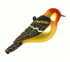  Cobane Western Tanager Glass Ornament