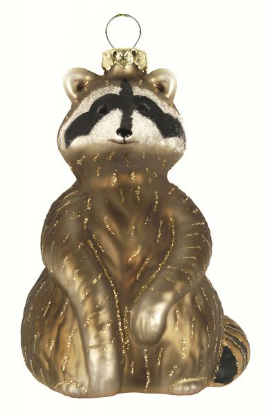  Cobane Raccoon Glass Ornament