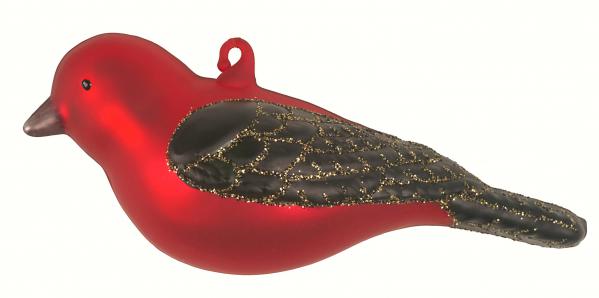  Cobane Scarlet Tanager Glass Ornament