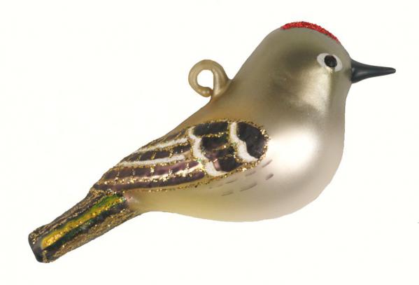  Cobane Ruby Crowned Kinglet Glass Ornament