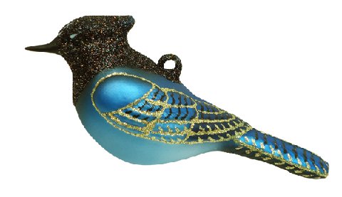  Cobane Stellar Jay Glass Bird Ornament