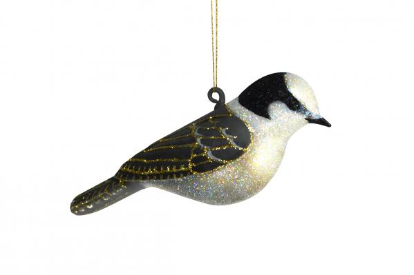  Cobane Gray Jay Glass Bird Ornament