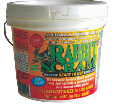 Deer Scram 6# Rabbit Scram Repellent Granular White Pail