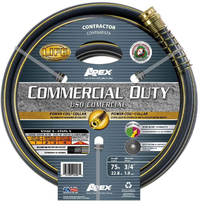 Teknor 3/4in x 75ft Contractor Rubber/Vinyl Hose