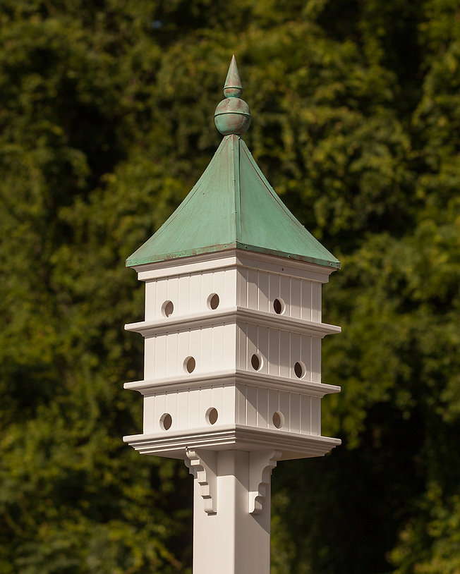 Patina Copper Roof Purple Martin Birdhouse-Vinyl 52H x18D