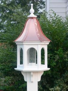 Copper Roof Bird Feeder in Vinyl/PVC 12-inch