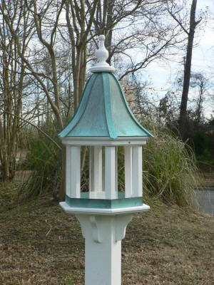 Patina Roof Bird Feeder in Vinyl/PVC 12-inch