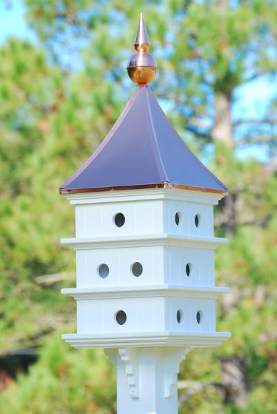 Shiny Copper Roof Purple Martin Birdhouse-Vinyl 52H x18D