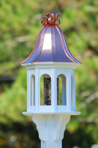 Bright Copper Roof Bird Feeder Vinyl/PVC 36 X 14 Curly