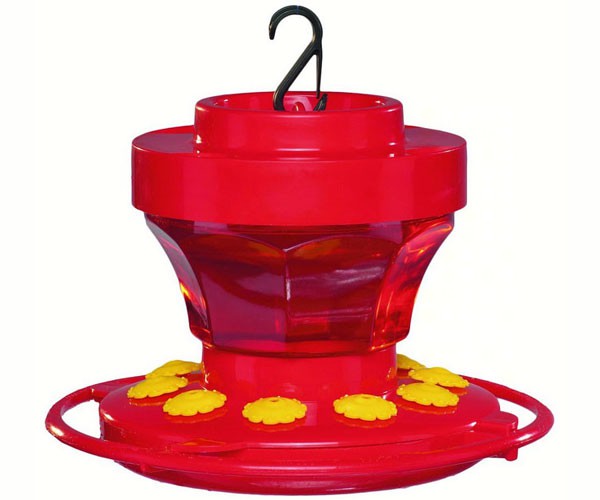 16 oz Bright Red Hummingbird Flower Feeder