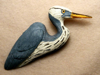 Fisher Wildlife Heron Pin