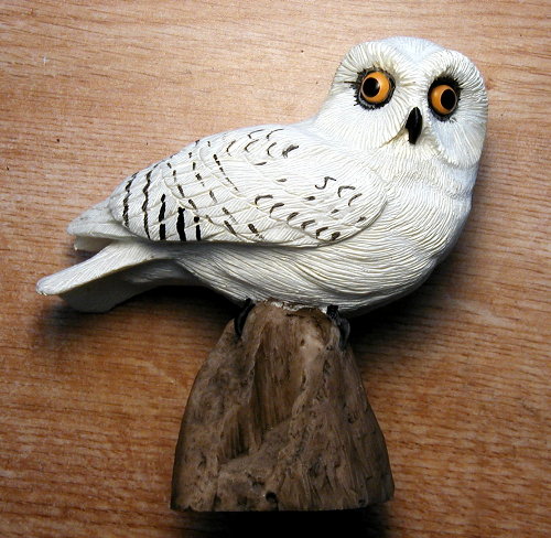 Fisher Wildlife Snowy Owl (table piece)
