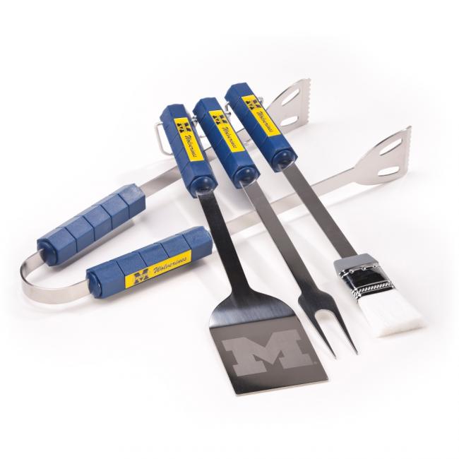 Michigan Wolverines 4 Pc Bbq Set