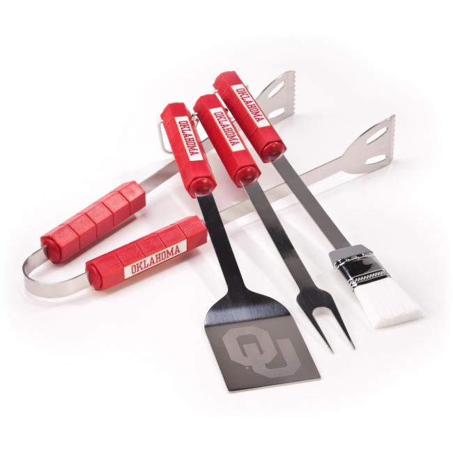 Oklahoma Sooners 4 Pc Bbq Set