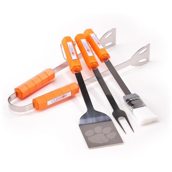 Clemson Tigers 4 Pc Bbq Set