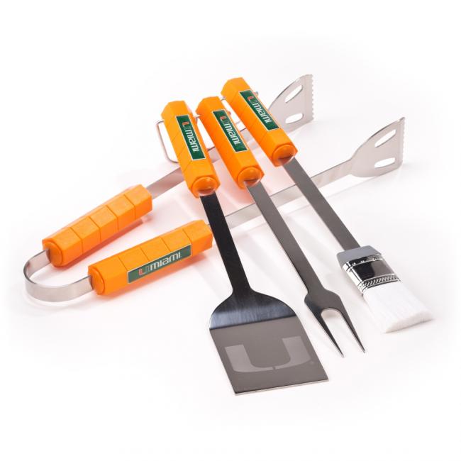 Miami Hurricanes 4 Pc Bbq Set