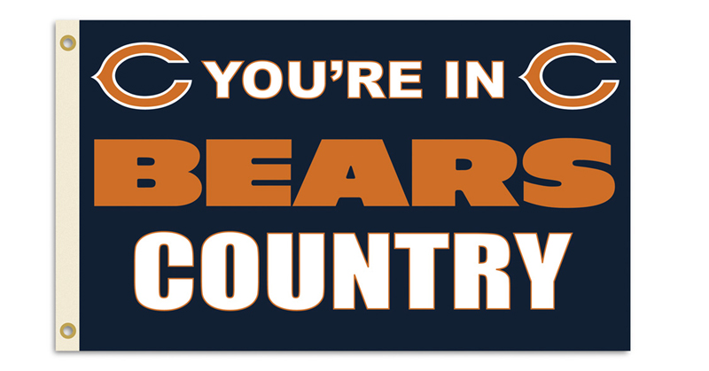 Chicago Bears 3 Ft. X 5 Ft. Flag W/Grommetts