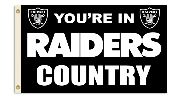 Oakland Raiders 3 Ft. X 5 Ft. Flag W/Grommetts