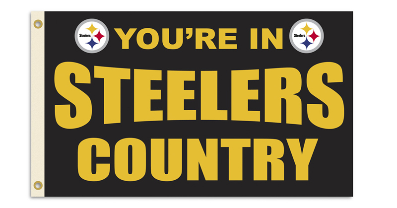 Pittsburgh Steelers 3 Ft. X 5 Ft. Flag W/Grommetts
