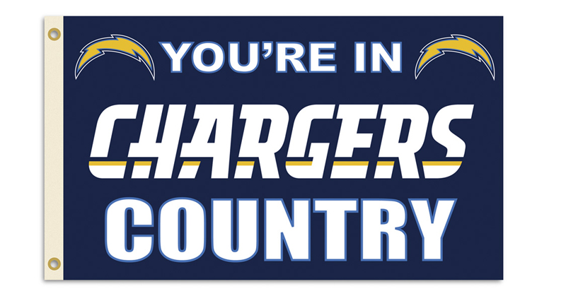 San Diego Chargers 3 Ft. X 5 Ft. Flag W/Grommetts