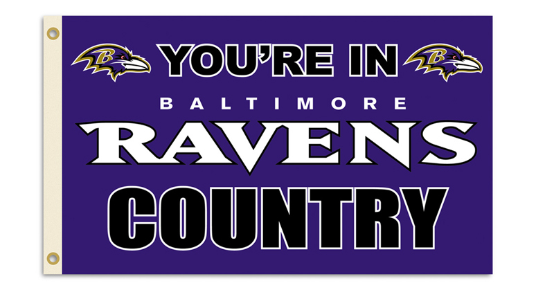 Baltimore Ravens 3 Ft. X 5 Ft. Flag W/Grommetts