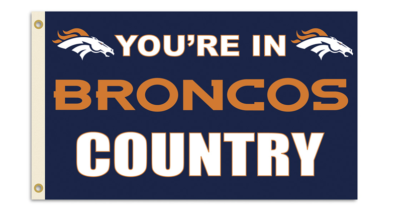 Denver Broncos 3 Ft. X 5 Ft. Flag W/Grommetts