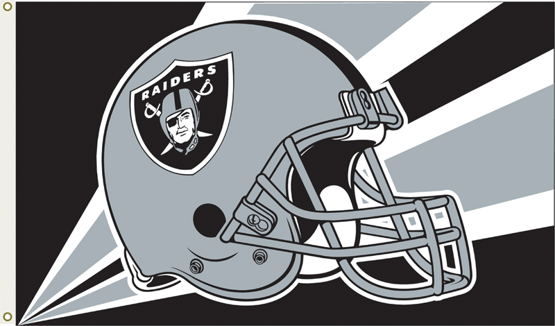 Oakland Raiders 3 Ft. X 5 Ft. Flag W/Grommetts