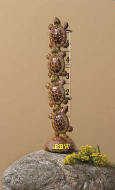 Ancient Graffiti Cast Brass Frog Rain Gauge-996