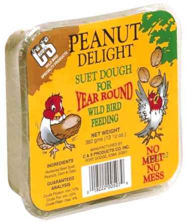 C and S Suet Products 11.75 oz. Peanut Delight-Suet Dough-Case of 12
