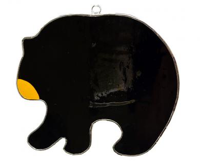 Black Bear Glass Suncatcher