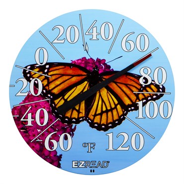 Headwind EZ Read Dial Monarch Butterfly Thermometers  12.5 Inch