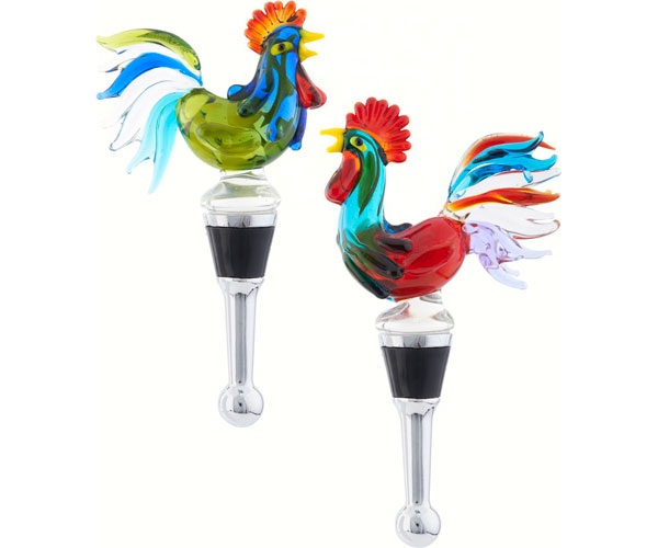 Wine Bottle Stopper - Classic Roosters 
