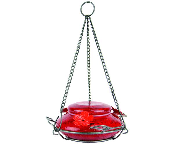 Nature's Way Red Crackle Top-Fill Hummingbird Feeder 
