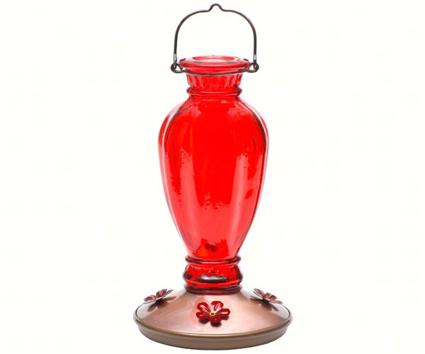   Daisy Vase 24 oz. Red Hummingbird Feeder