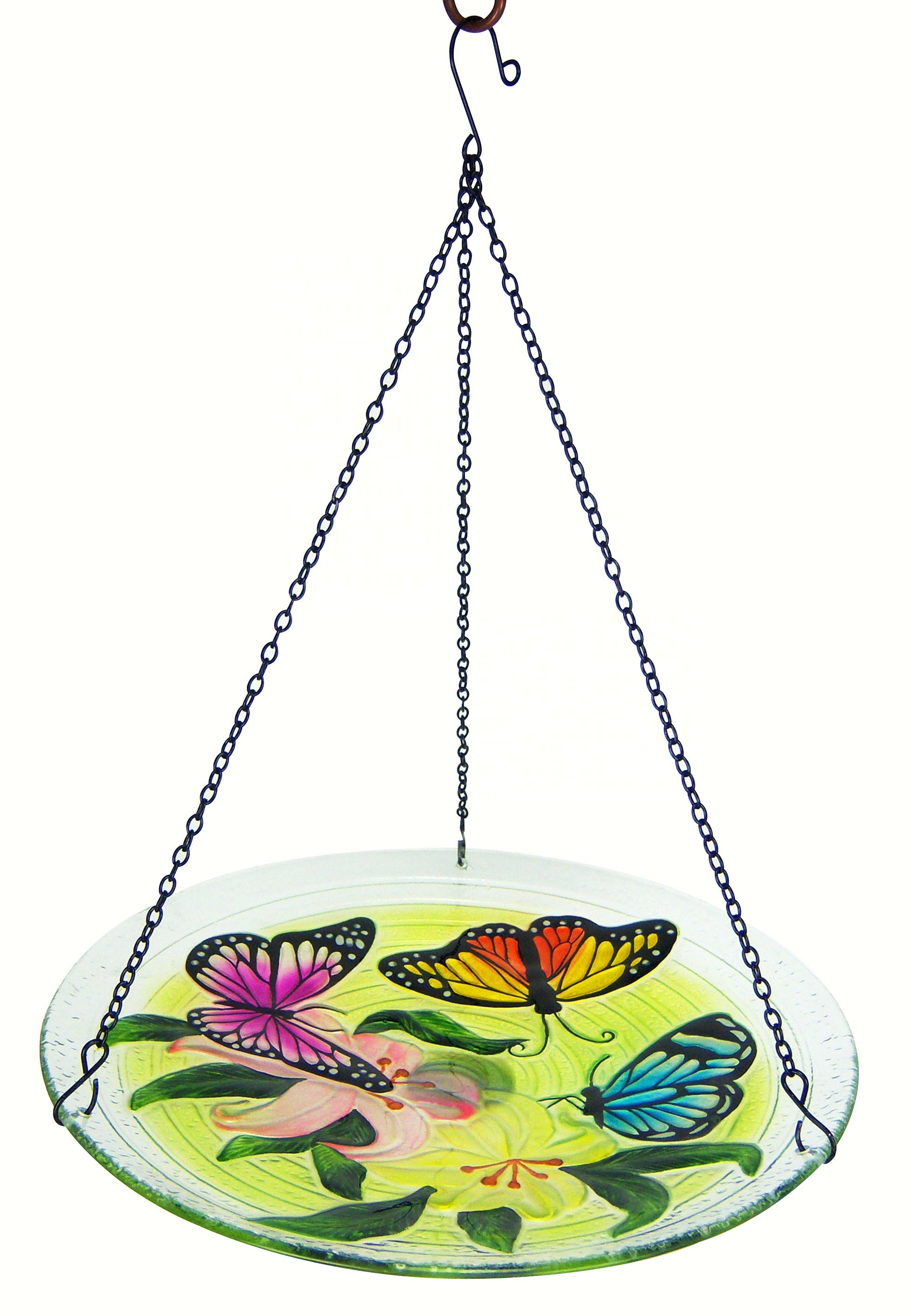 Butterfly Trio Hanging Birdbath