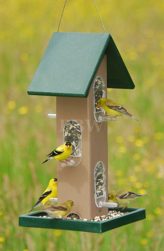 Songbird Essentials Recycled Plastic Tube Feeder with Seed Tray 