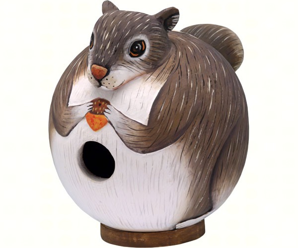 Hand Painted Squirrel Gord-O Birdhouse