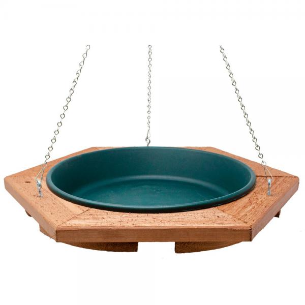 Mini Hanging Bird Bath Green