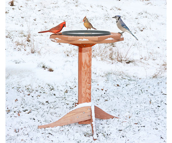 Free Standing Heated Birdbath With Thermostat