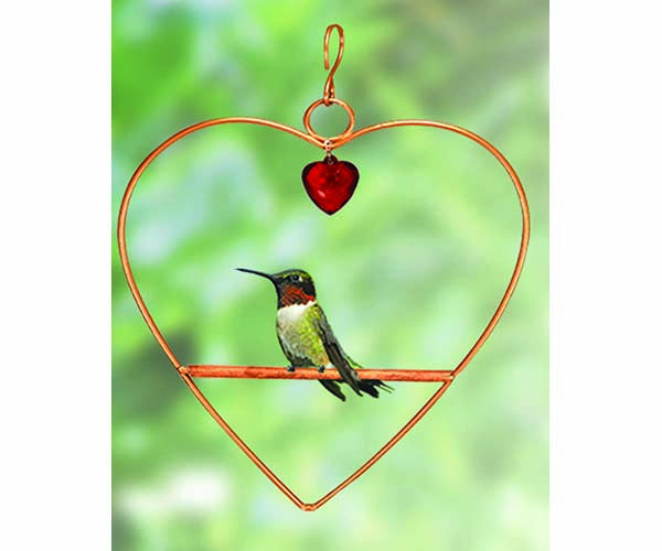 Copper Color Heart Bird and Hummingbird Swing 