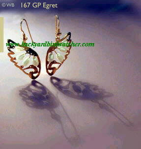 Wild Bryde Biwa Wing Egret Earrings