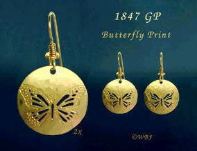 Wild Bryde Butterfly Print Earrings