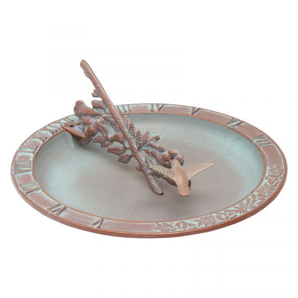 Whitehall Products Hummingbird Birdbath Sundial 01258