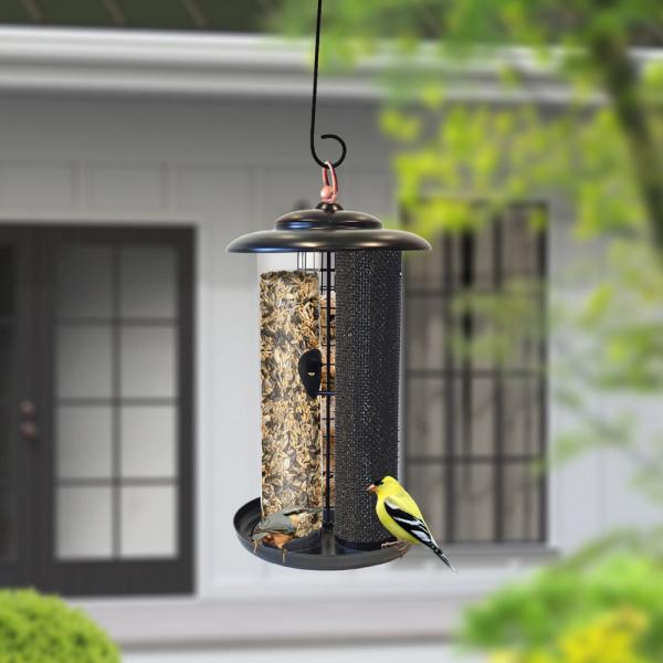 Modern Farmhouse Triple Tube Mixed Seed Combination Feeder
